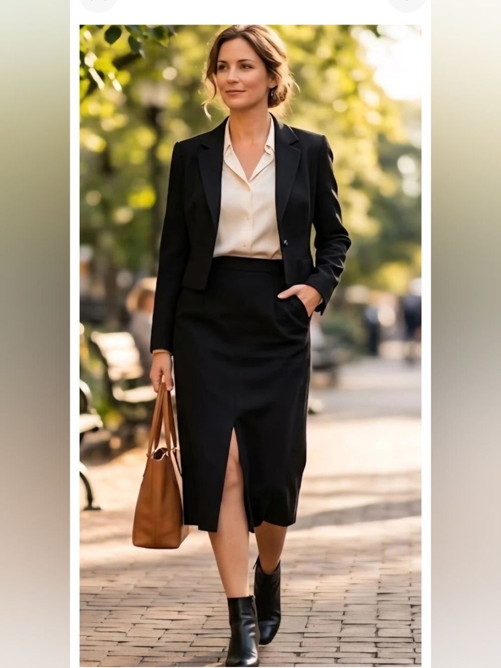 VTG Evan-Picone Women's Wool Midi Pencil Skirt Sz 12 UNION MADE Dark Academia